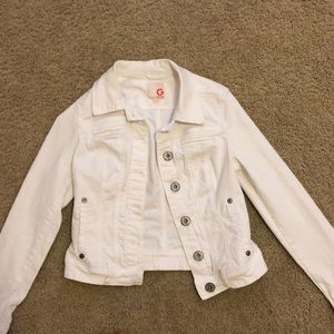 White jean jacket from Guess
